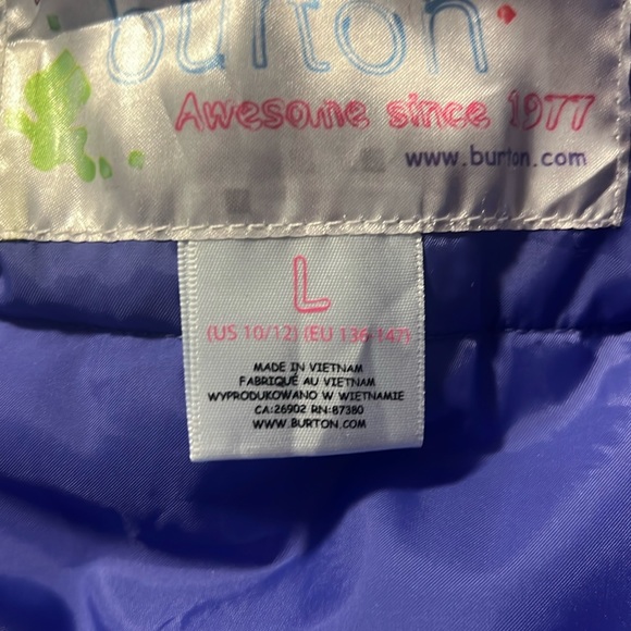 Girls Luminous Burton Ski/snowboard jacket | size L (US 10-14) - Picture 12 of 12